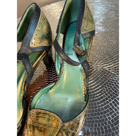 Italian kitten heel Mary Jane shoes size 37 - Picture 2 of 16